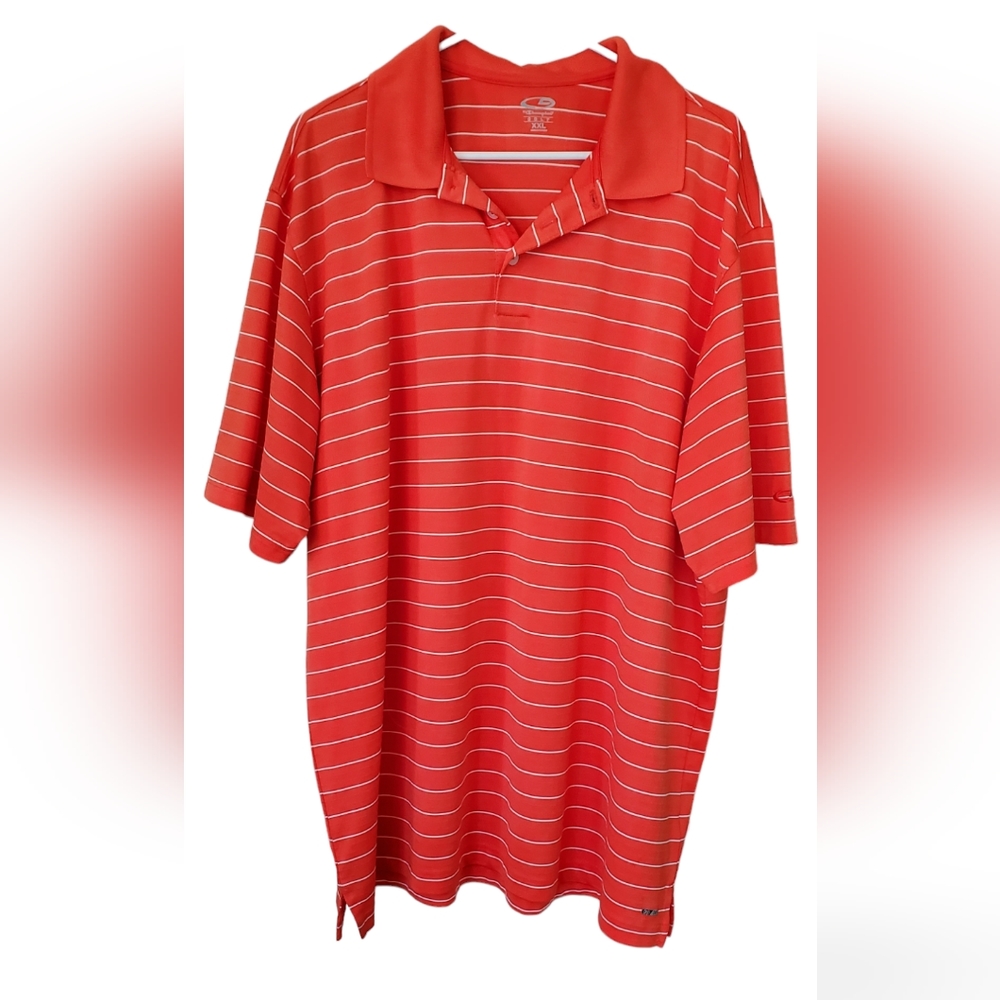 Mens Champion Orange Golf Duo Dri‎ Short Sleeve XXL Shirt RN# 17730